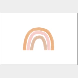 Abstract Rainbow 1, girly blush peach palette Posters and Art